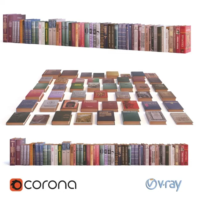 decoration – Collection of Books 3D Model