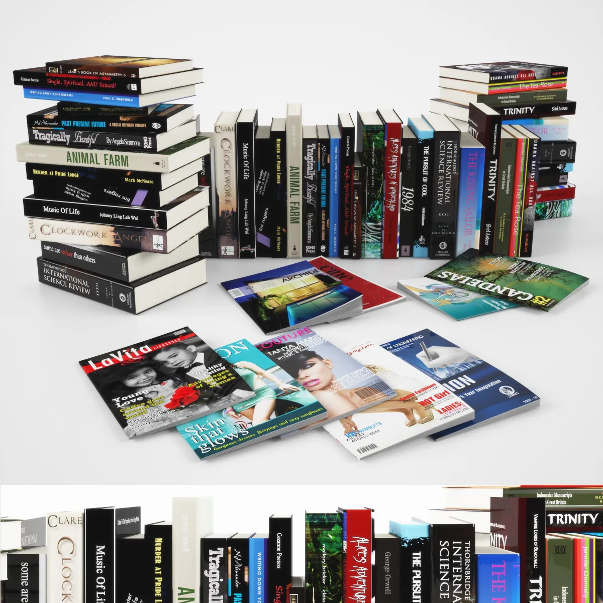 decoration – Collection of books 957 3D Model
