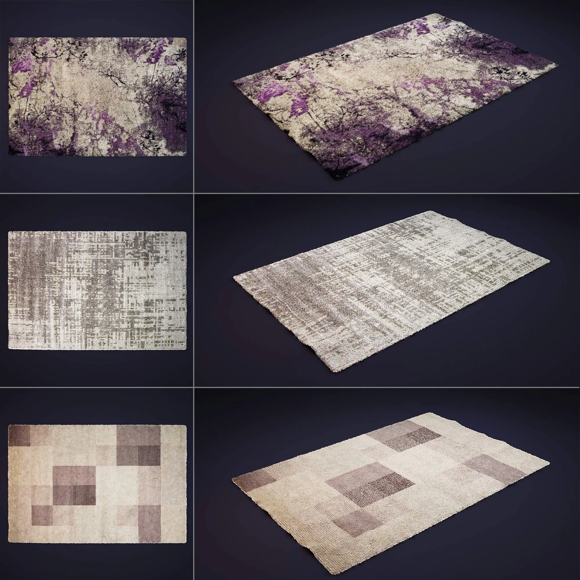 decoration – Collection of carpets 25 3D Model decoration – Collection of carpets 25 3D Model