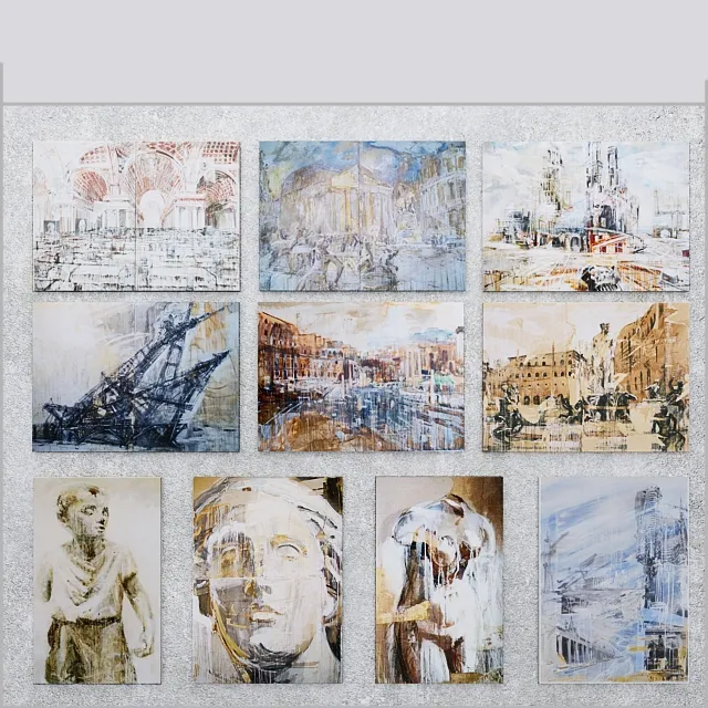 decoration – Collection of pictures 889 3D Model