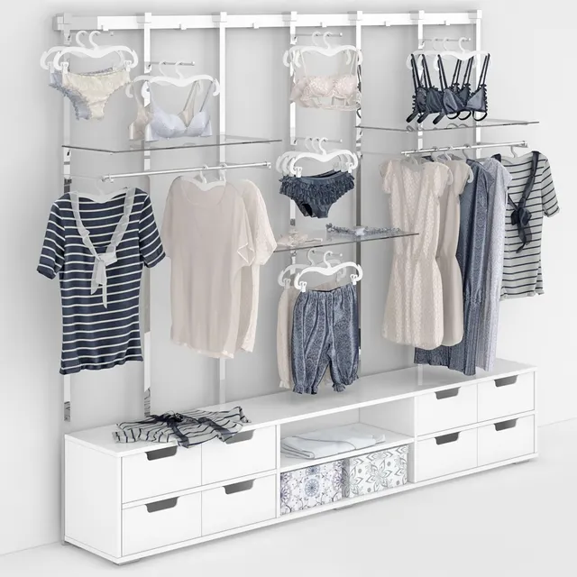 decoration – Commercial equipment with clothes 3D Model