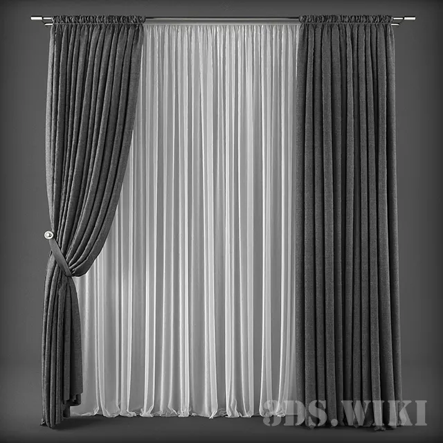 decoration – Contemporary curtains 3D Model decoration – Contemporary curtains 3D Model