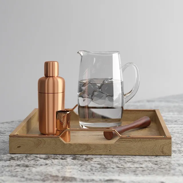 decoration – Copper shaker set 8 3D Model