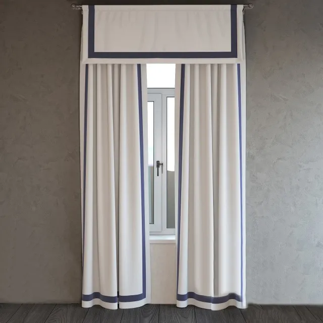 decoration – Cotton canvas drapery panel 3D Model