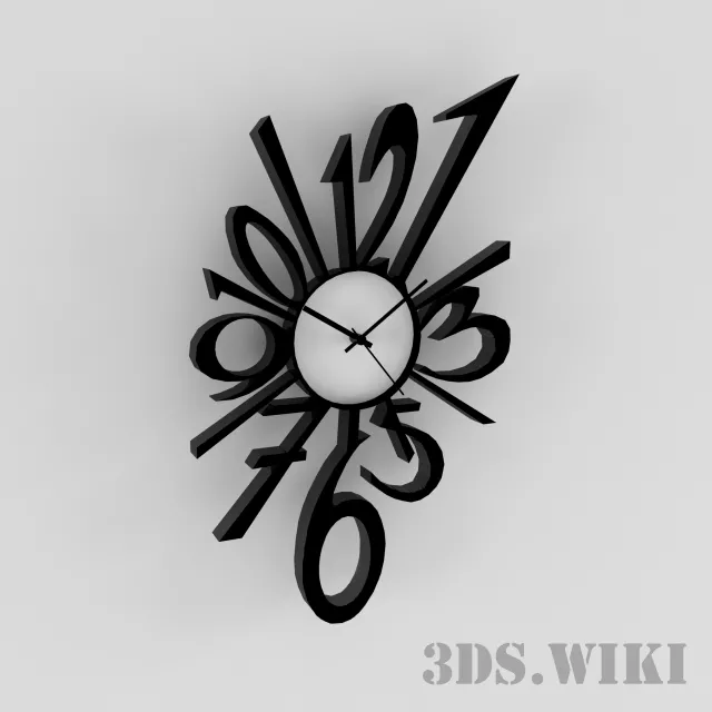 decoration – Creative wall clock black deformation 3D Model decoration – Creative wall clock black deformation 3D Model