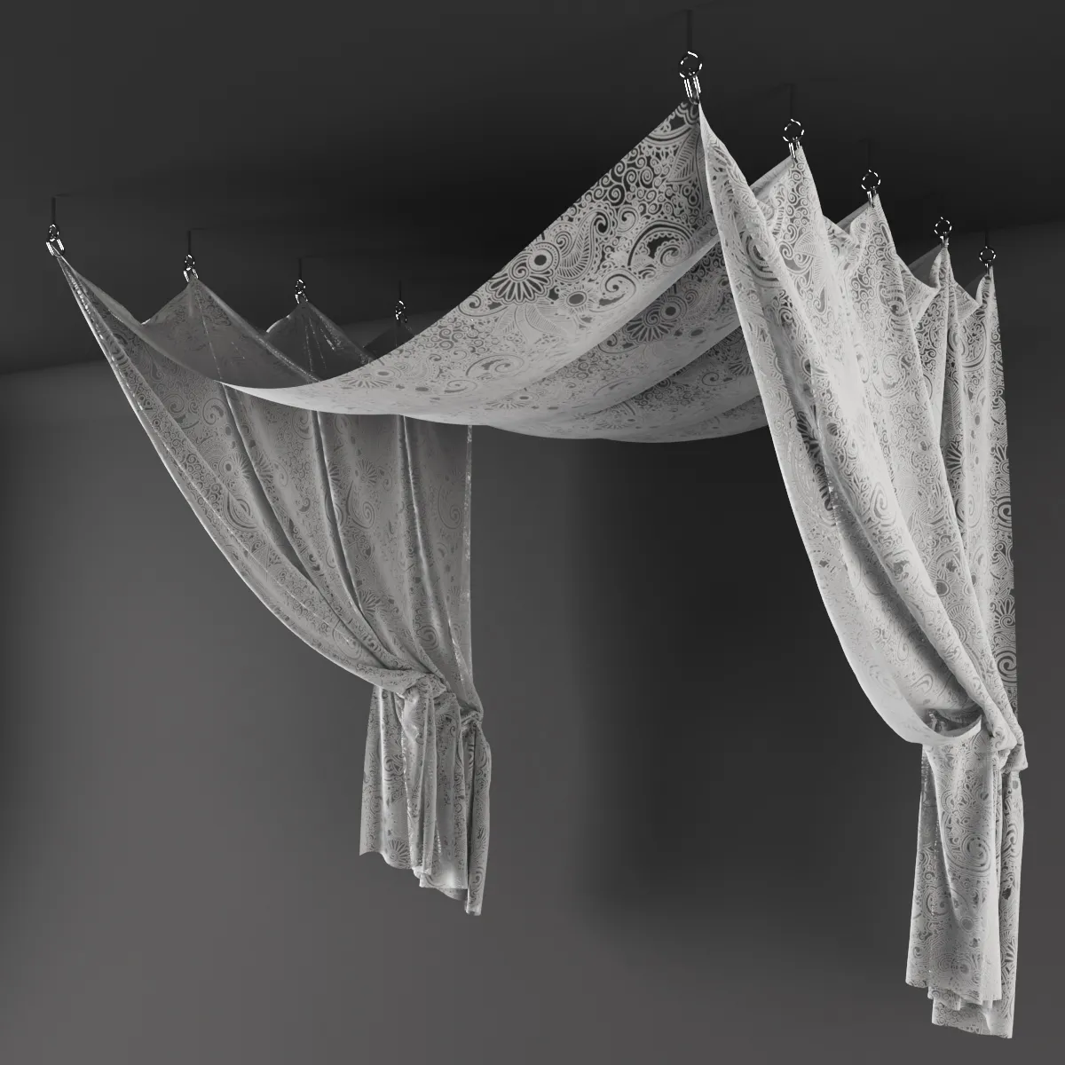 decoration – Curtain 501 3D Model