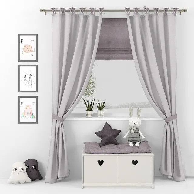 decoration – Curtain and decor 12 3D Model decoration – Curtain and decor 12 3D Model
