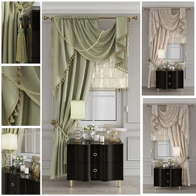 decoration – Curtain classic 1 3D Model decoration – Curtain classic 1 3D Model