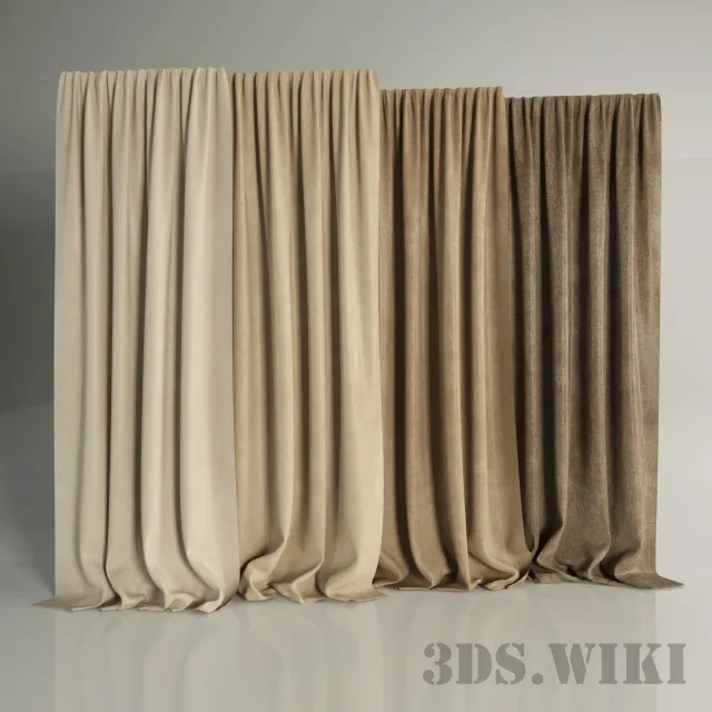 decoration – Curtain collection 3D Model decoration – Curtain collection 3D Model