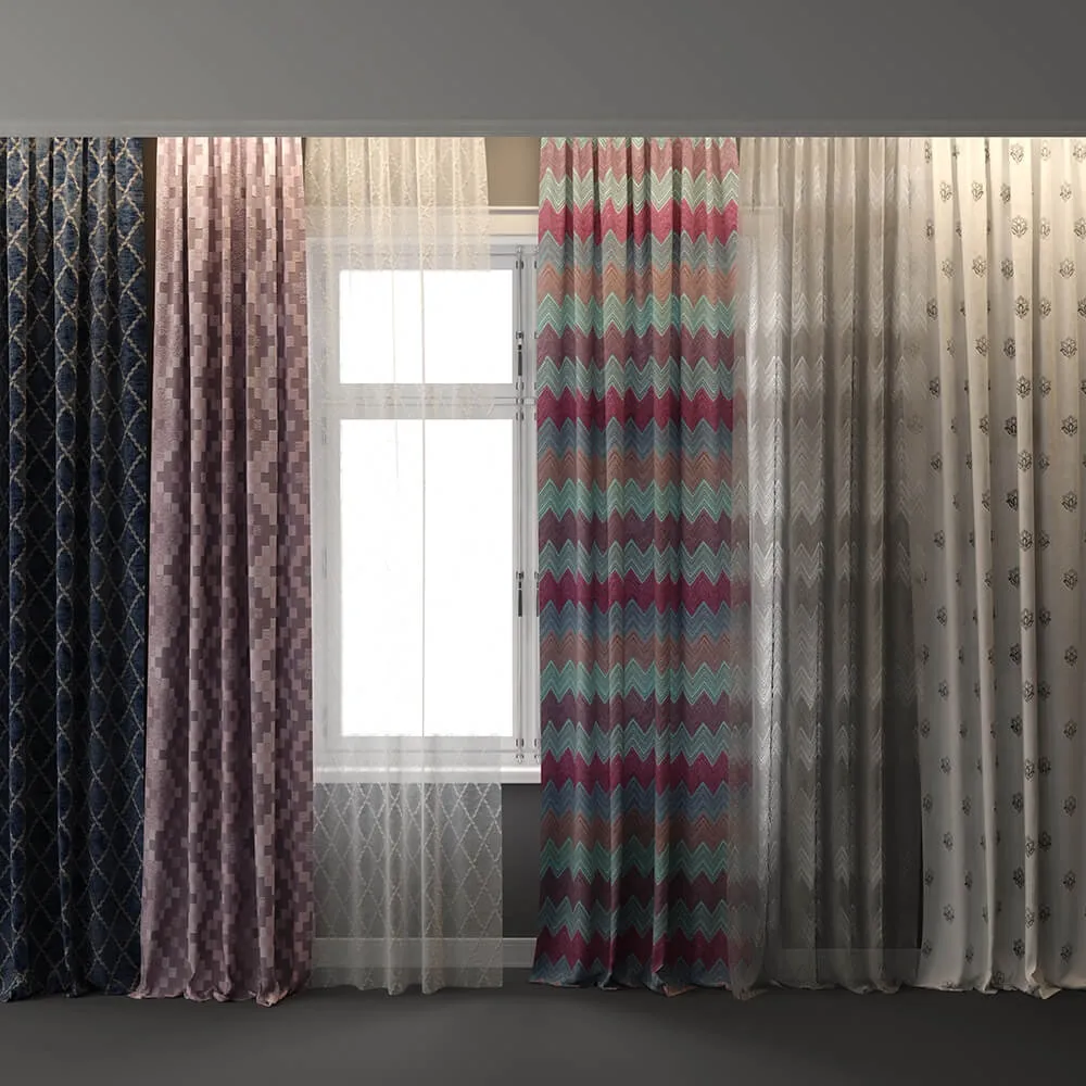 decoration – Curtains For interiors with a window 2 3D Model decoration – Curtains For interiors with a window 2 3D Model