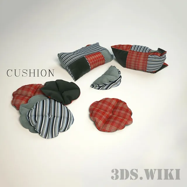 decoration – Cushion set 3D Model decoration – Cushion set 3D Model