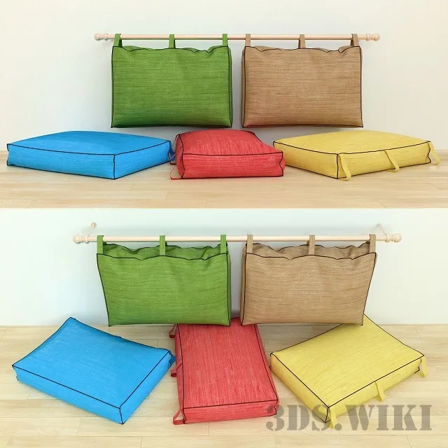 decoration – Cushions 3D Model decoration – Cushions 3D Model