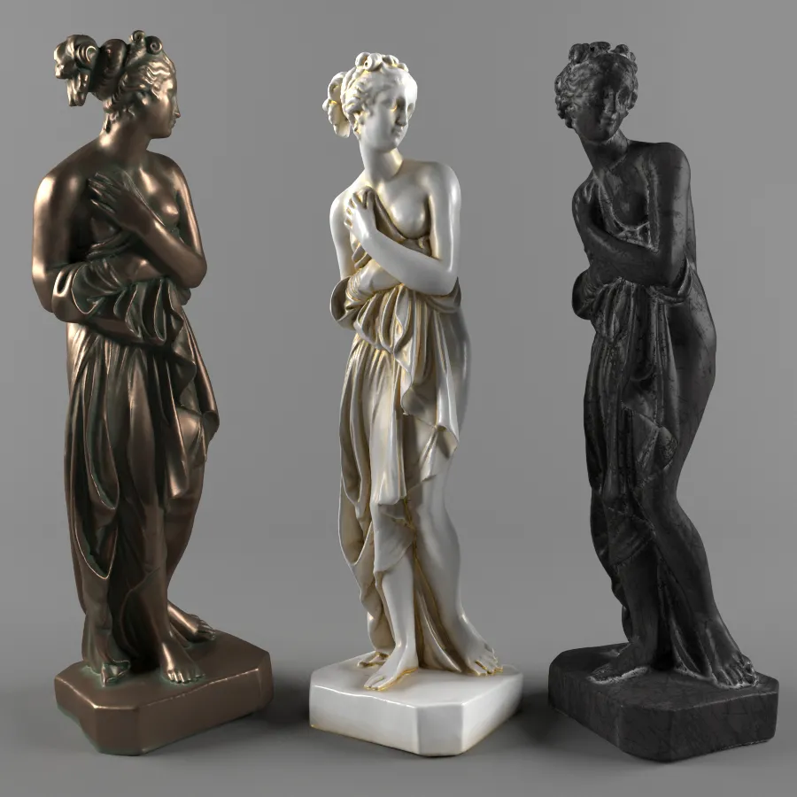 decoration – Decor bronze women 001 3D Model