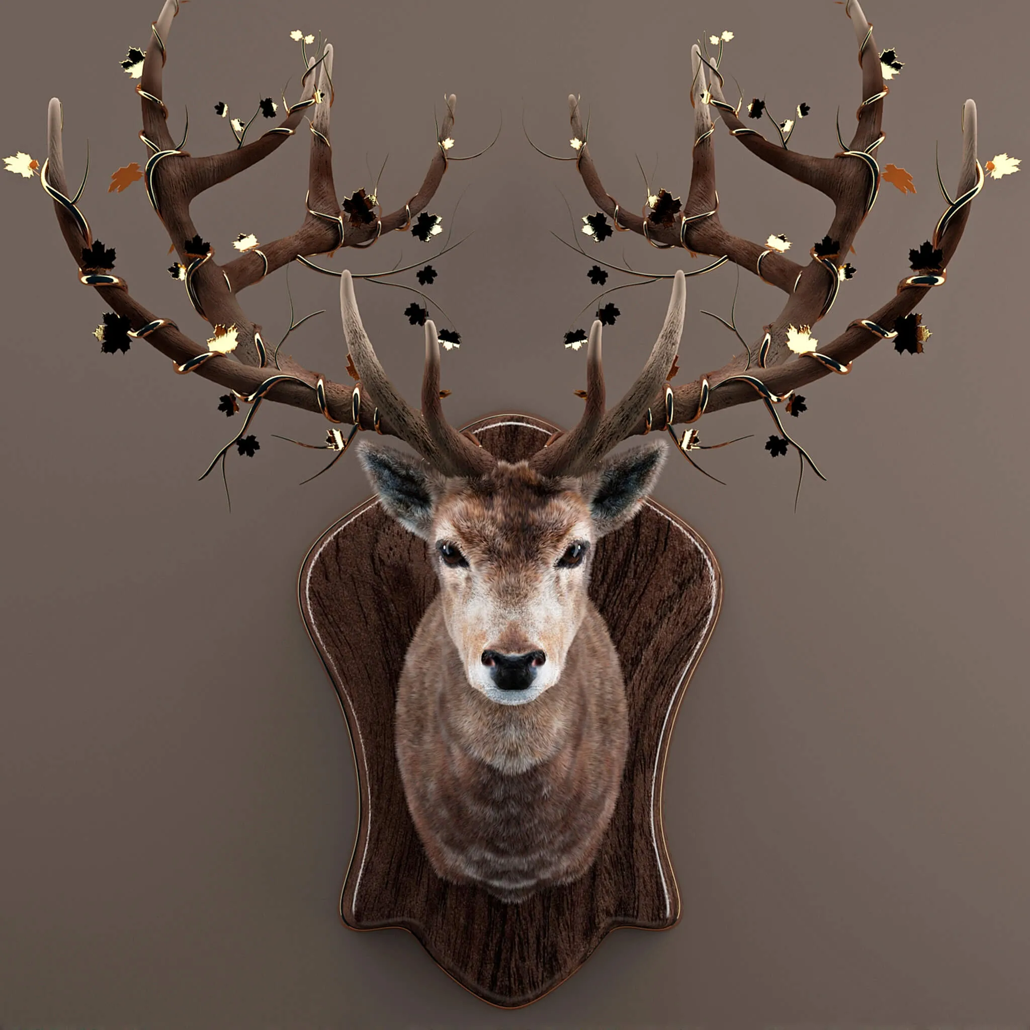 decoration – Decor of deer 01 3D Model