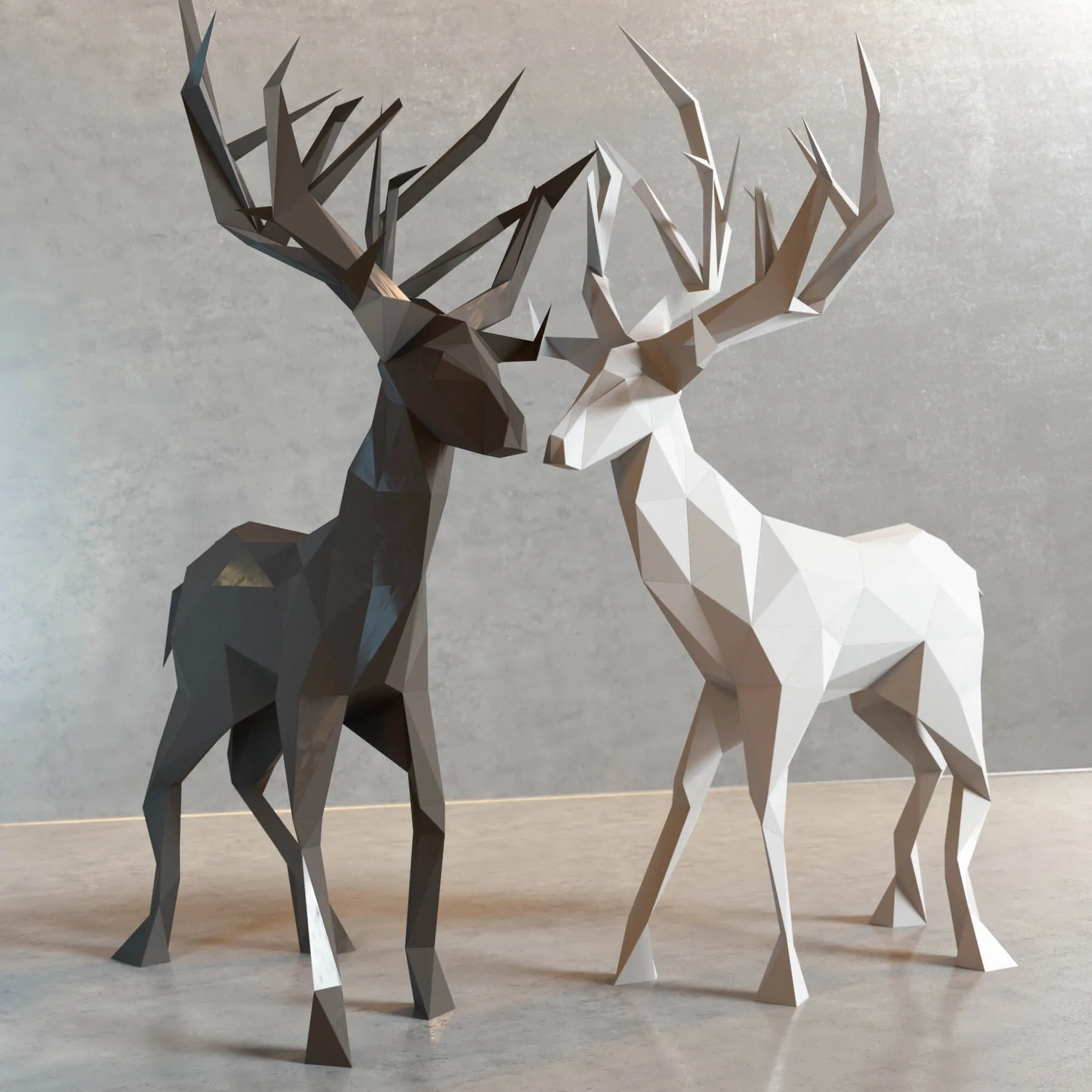 decoration – Decor of deer 02 3D Model