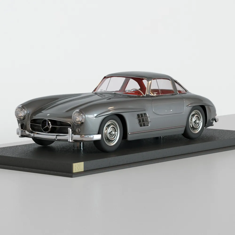decoration – Decor of mercedes Benz 300 SL coupe 3D Model
