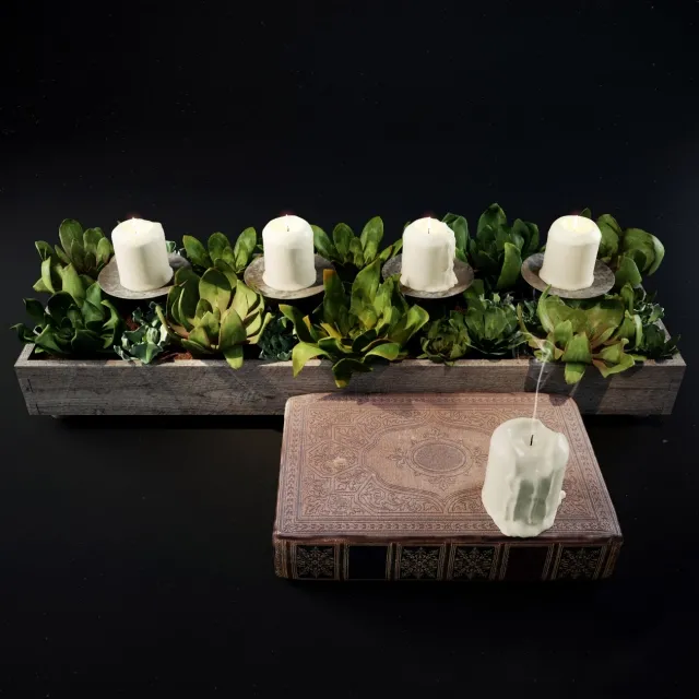 decoration – Decor with candles 3D Model decoration – Decor with candles 3D Model