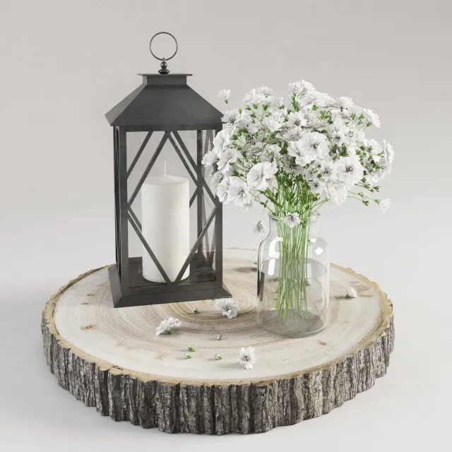 decoration – Decor with flowers 3D Model