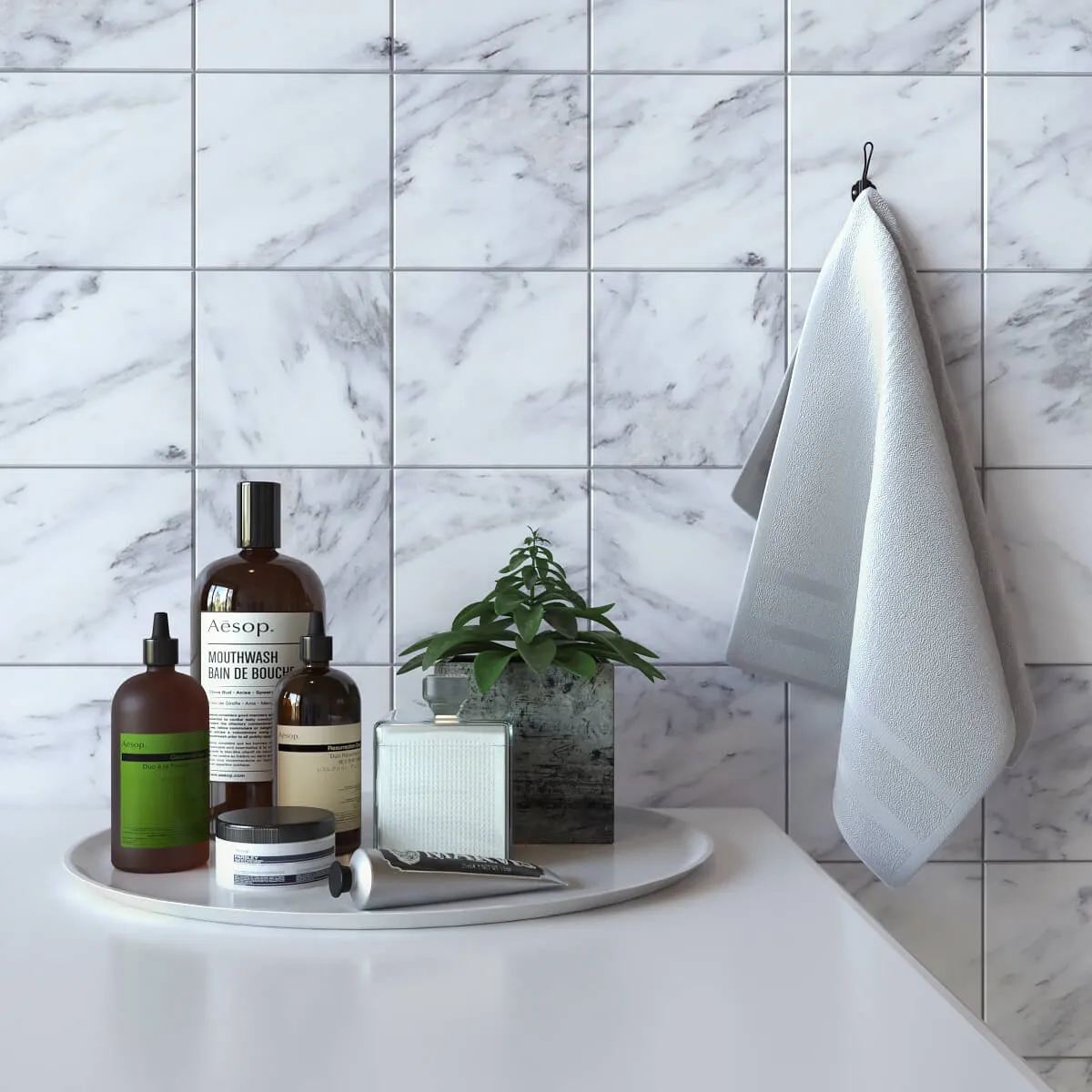 decoration – Decoration set for bathroom AESOP 3D Model