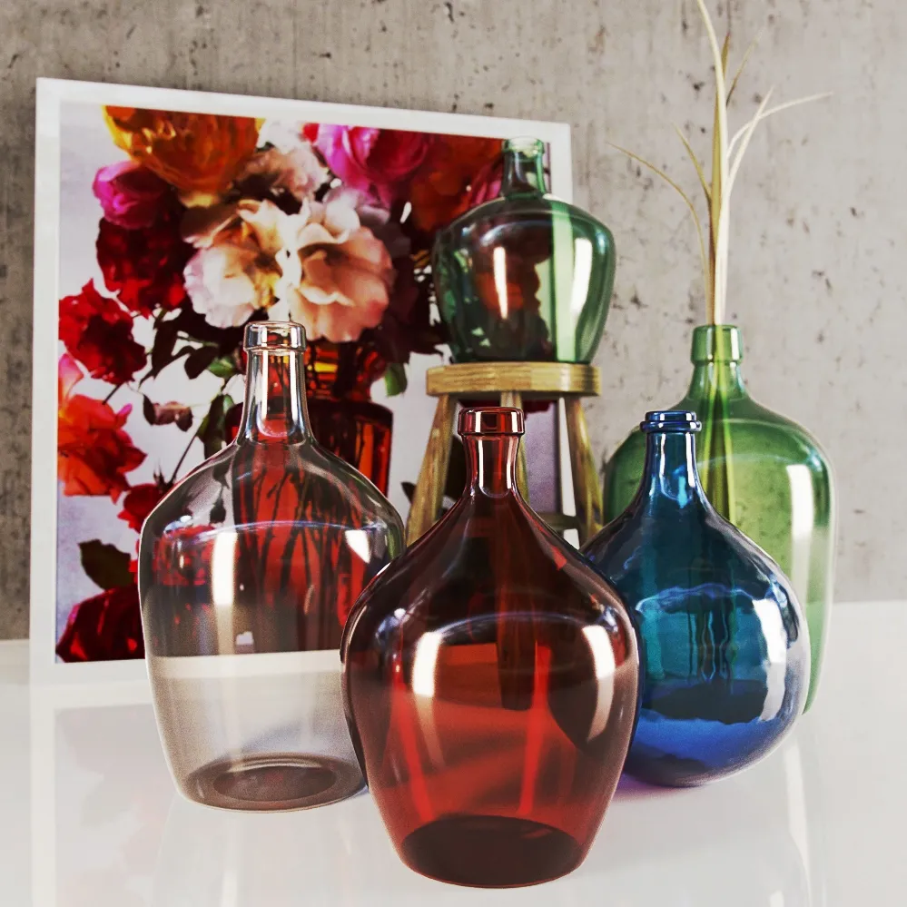 decoration – Decorative bottles 74 3D Model