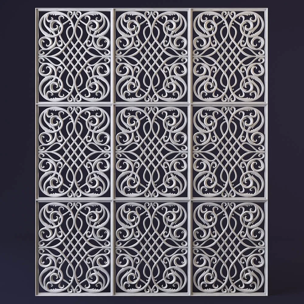 decoration – Decorative carved panel 3D Model decoration – Decorative carved panel 3D Model