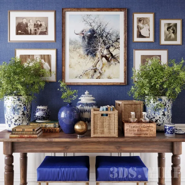 decoration – Decorative console set 3D Model