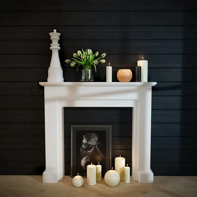 decoration – Decorative fireplace 8 3D Model