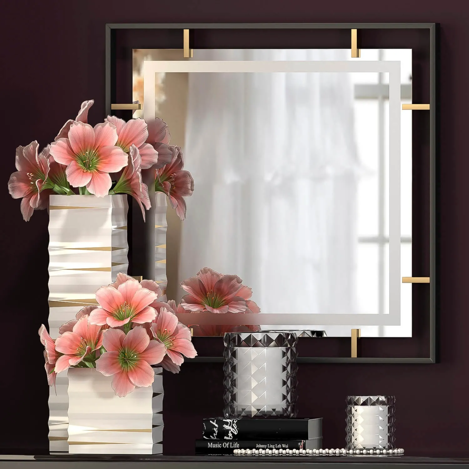 decoration – Decorative  flower vase set 5 3D Model