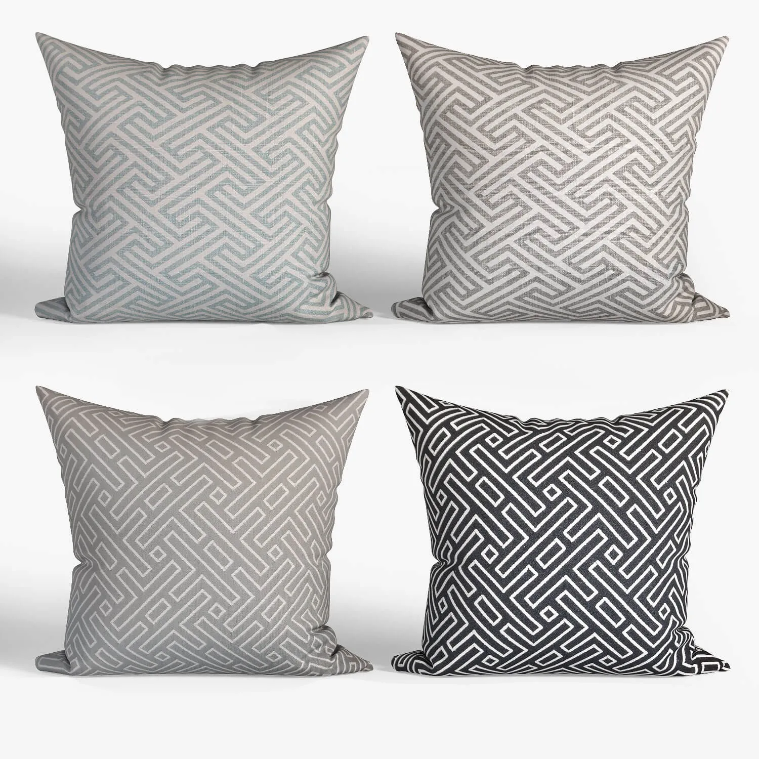 decoration – Decorative pillows Houzz set 060 3D Model decoration – Decorative pillows Houzz set 060 3D Model