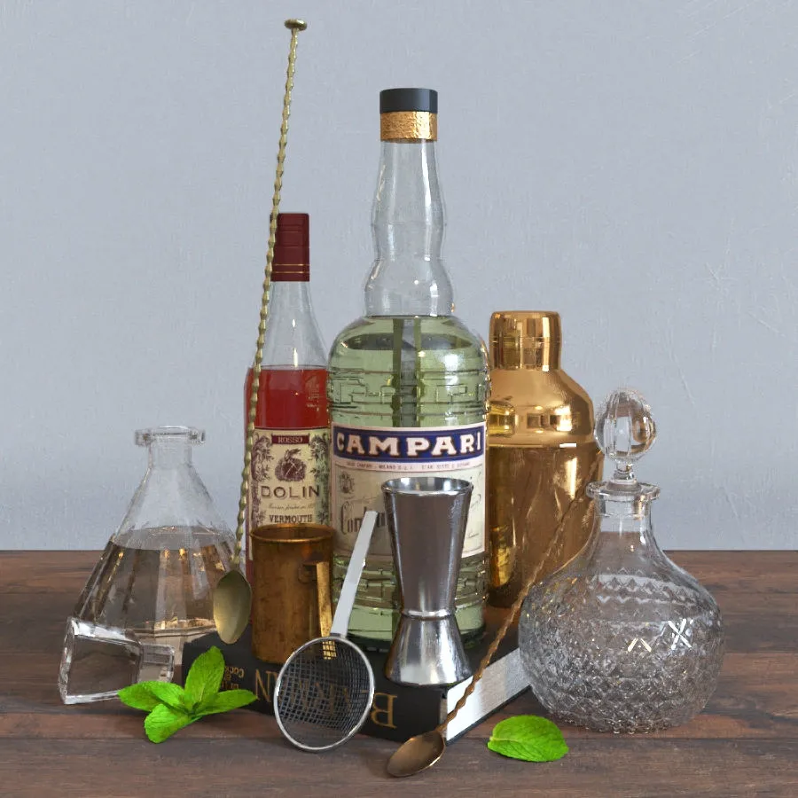 decoration – Decorative set for a bar 3D Model