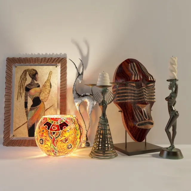 decoration – Decorative set of Africa 3D Model