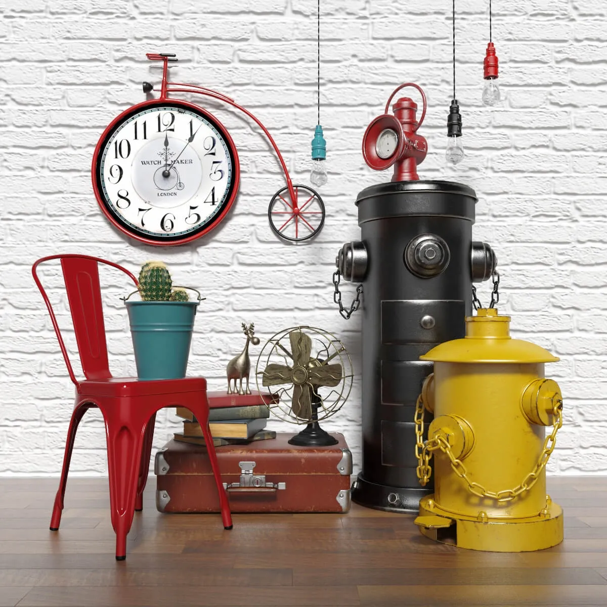 decoration – Decorative set of loft 1 3D Model