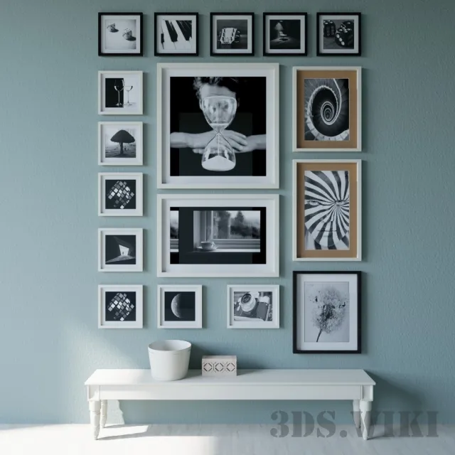 decoration – Decorative set of paintings for the interior 3D Model