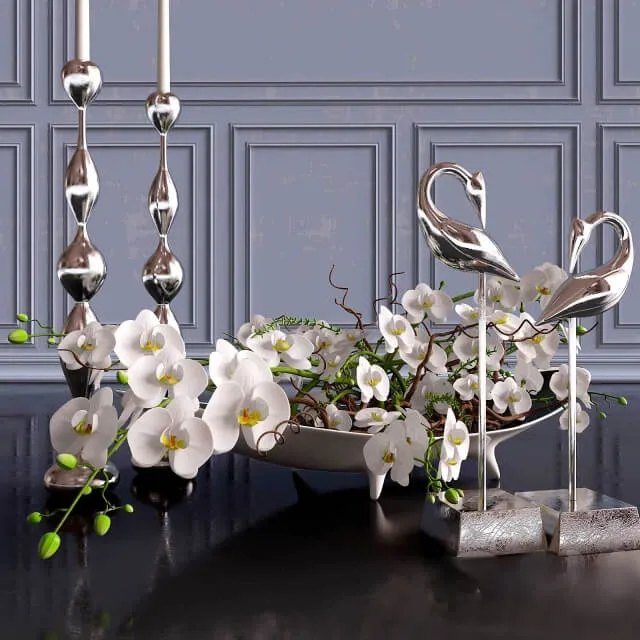 decoration – Decorative set. Orchid 1 3D Model