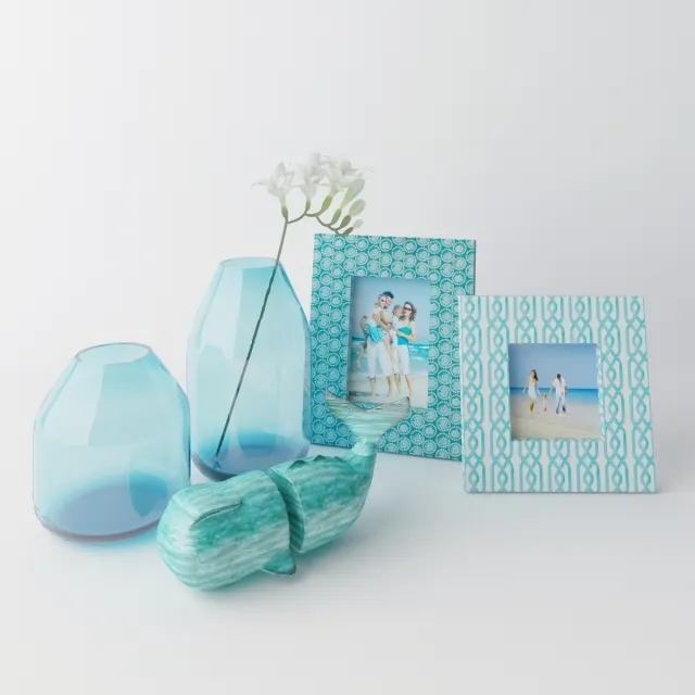 decoration – Decorative set Turquoise 3D Model