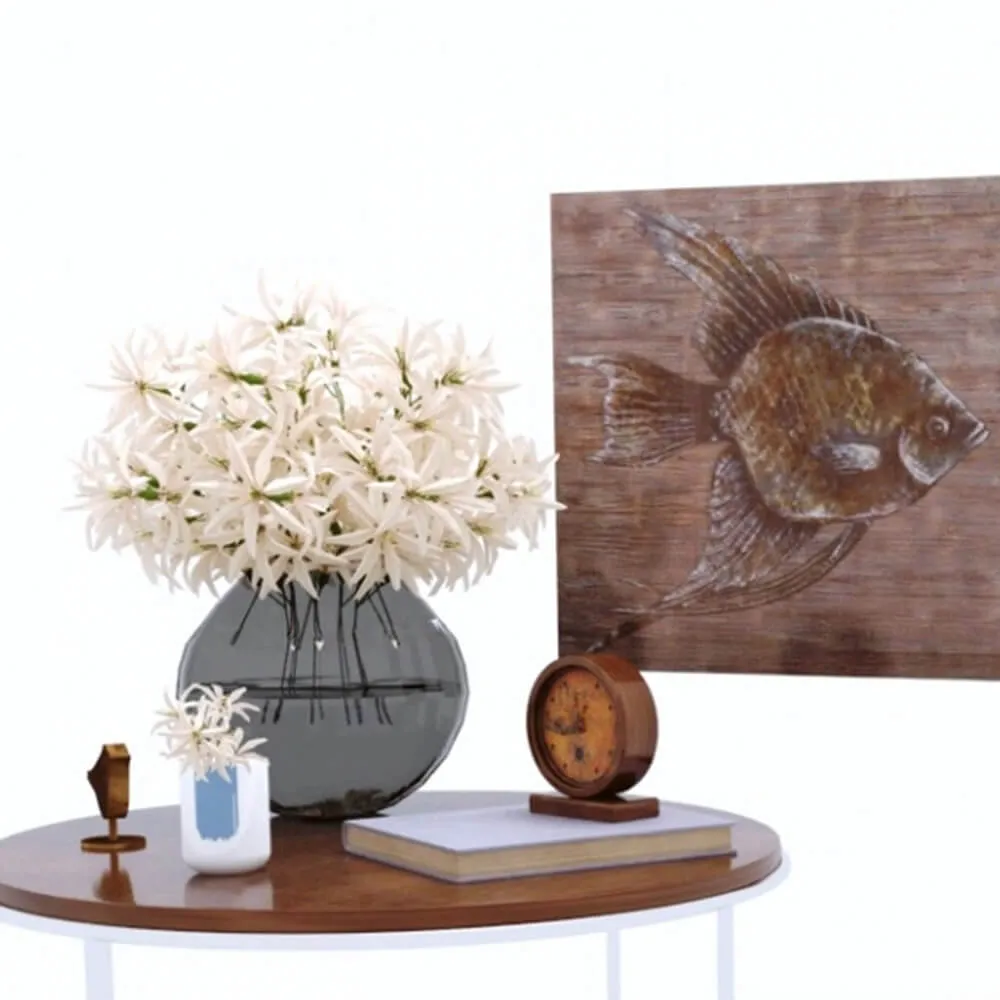 decoration – Decorative set with a bouquet 3D Model