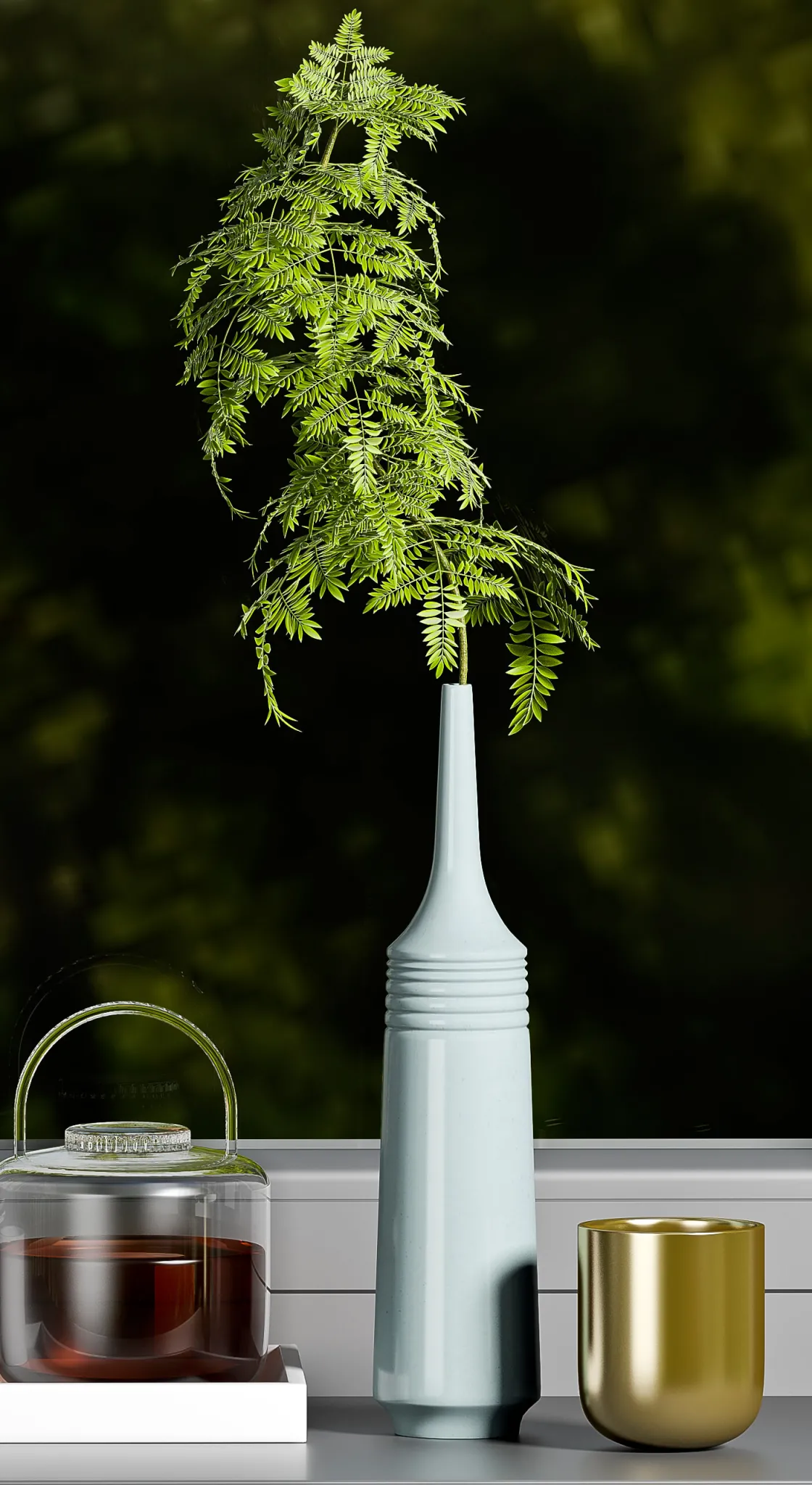decoration – Decorative set with a plant 3D Model