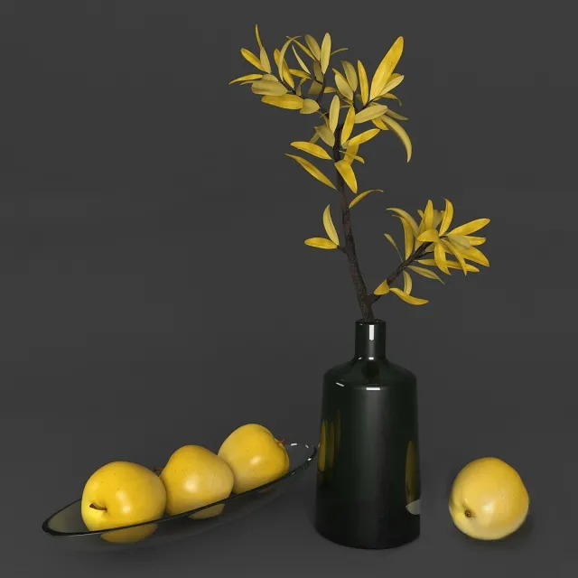 decoration – Decorative Set With Apples 3D Model
