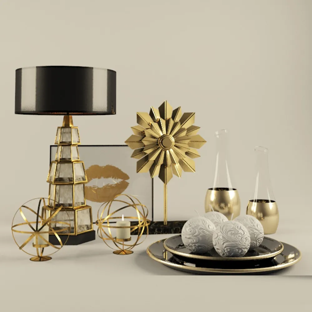 decoration – Decorative set with different elements 3D Model