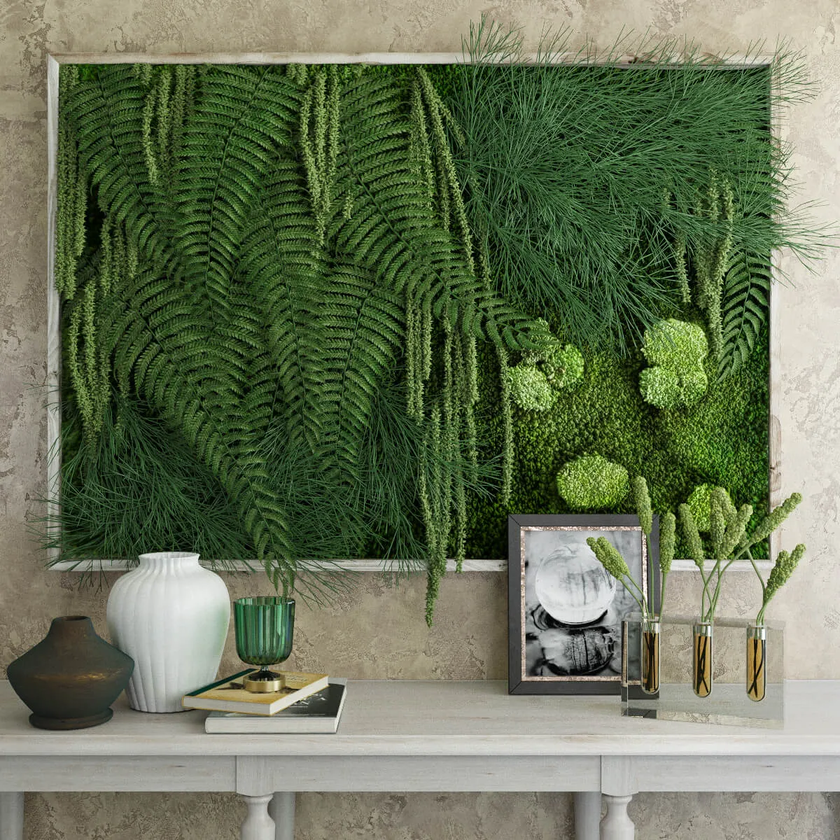 decoration – Decorative set with grass and leafs 04 3D Model