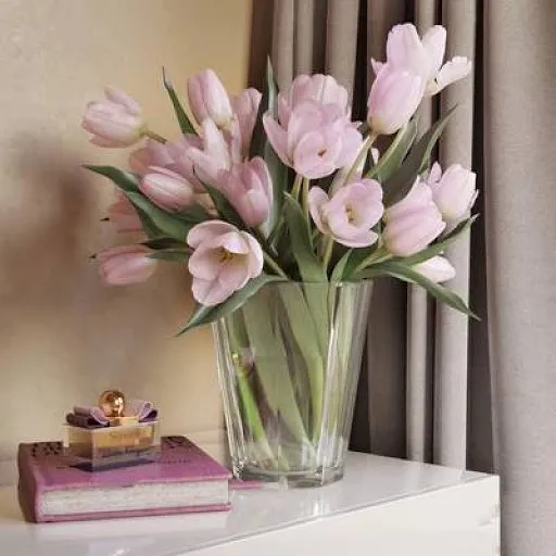 decoration – Decorative set with tulips 3D Model decoration – Decorative set with tulips 3D Model