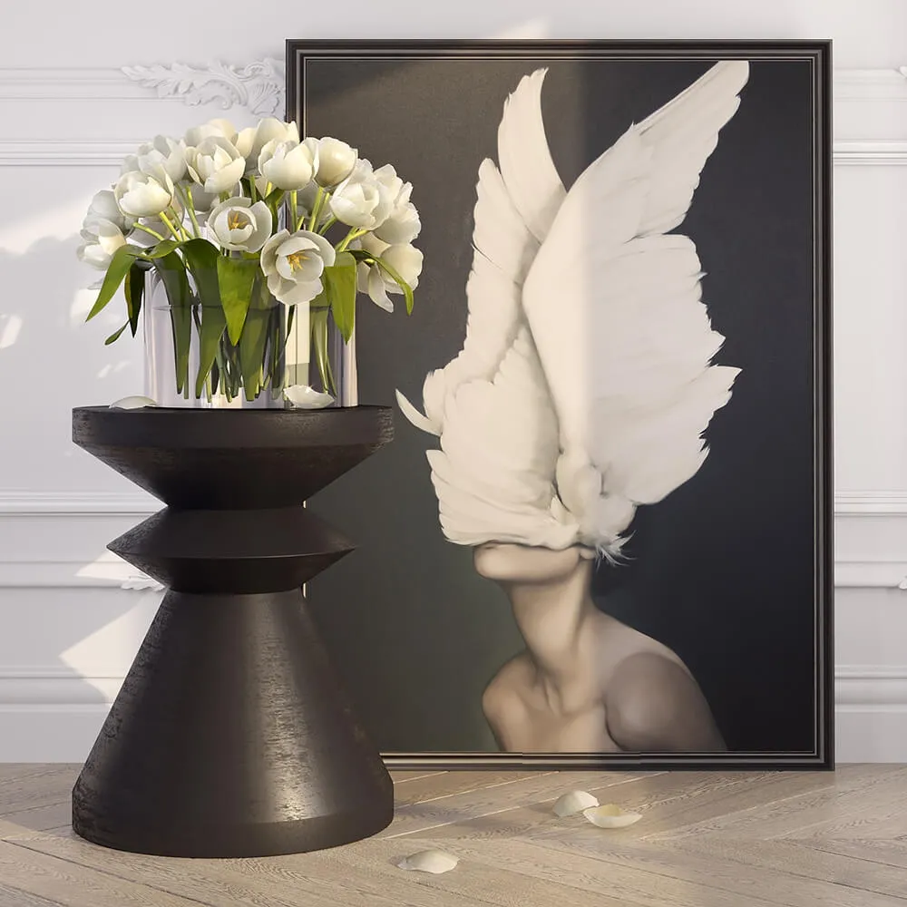 decoration – Decorative set with tulips 3D Model