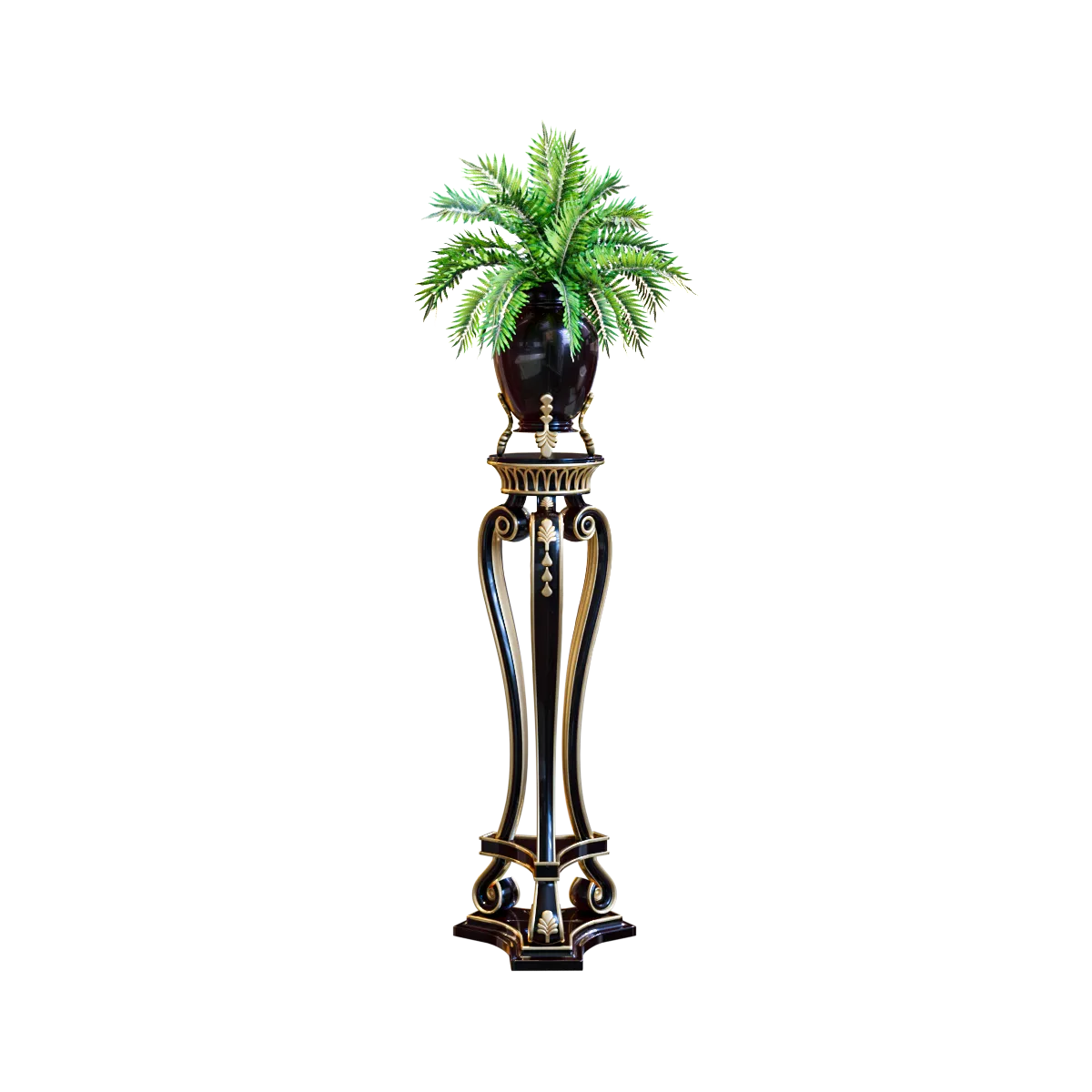 decoration – Decorative stand with plant 3D Model