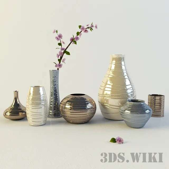 decoration – Decorative vases and flowers 3D Model