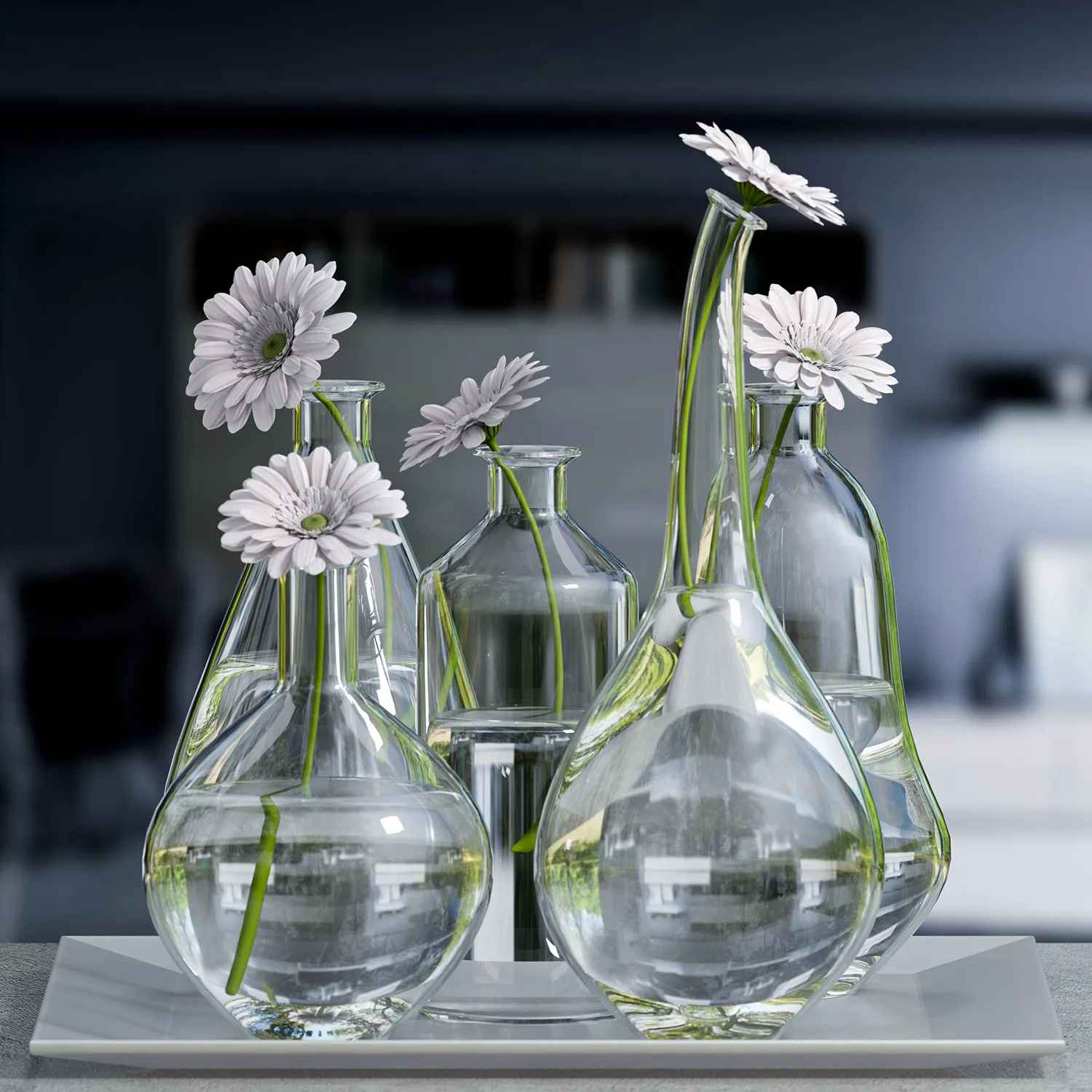 decoration – Decorative vases set 02 3D Model