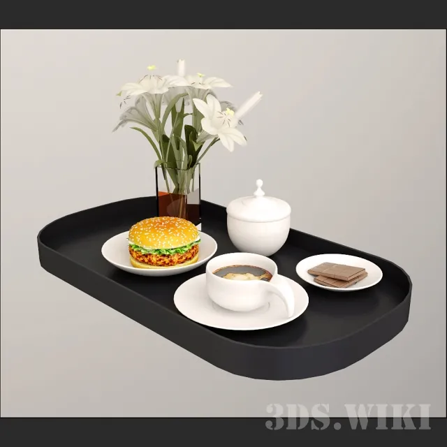 decoration – Dessert tray 3D Model
