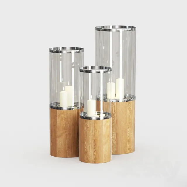 decoration – Dome deco set of candlesticks 3D Model decoration – Dome deco set of candlesticks 3D Model