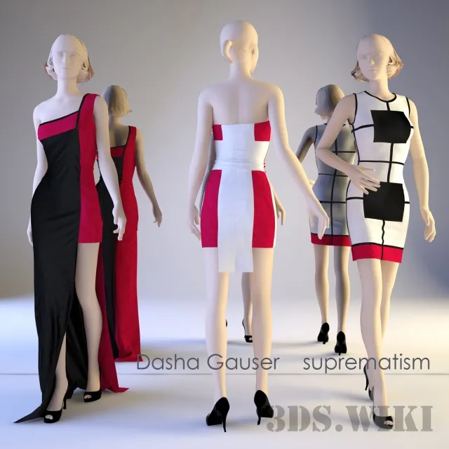 decoration – Dresses from Dasha Gauser – Suprematism 3D Model