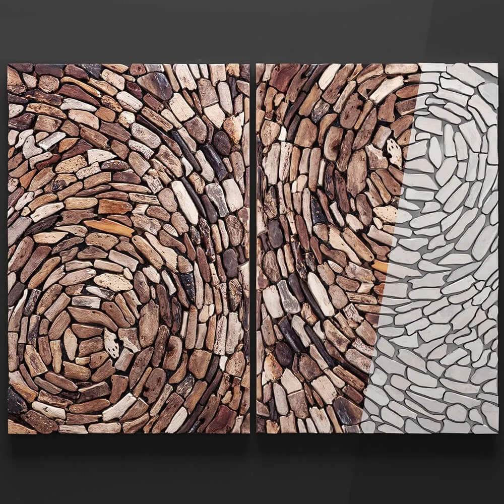 decoration – Driftwood Whirl wall art 3D Model