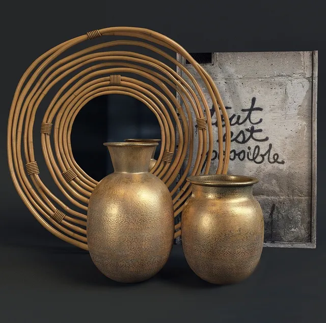 decoration – Dutchbone decorative set 3D Model